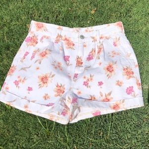 NWT American Eagle Floral Denim Mom Shorts.